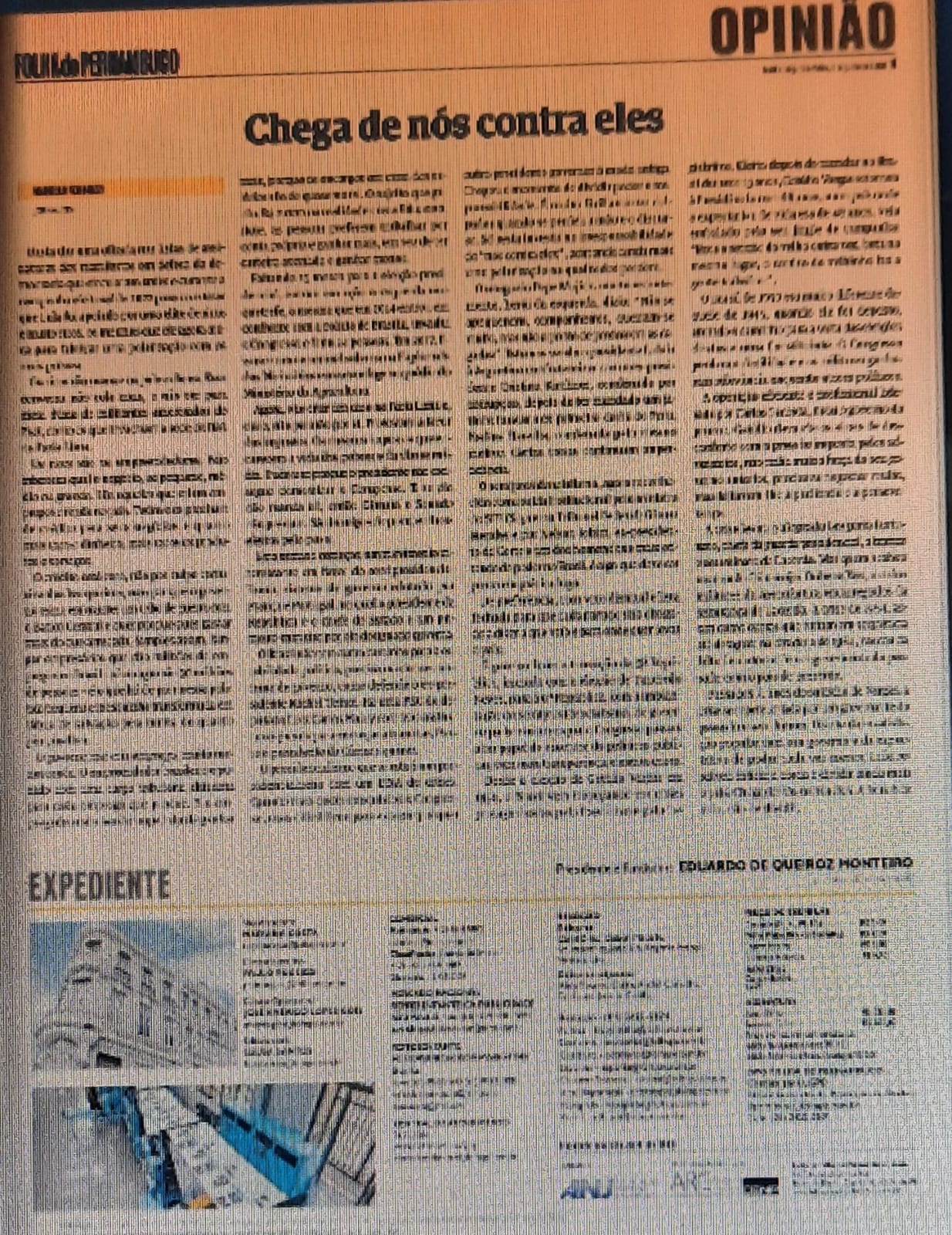 Chega de nós contra eles