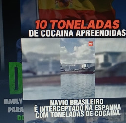 Navio apreendido com quase 10 toneladas de drogas contornou litoral brasileiro