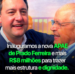 Apae de Prado Ferreira ganha nova sede e governador anuncia recurso para infraestrutura